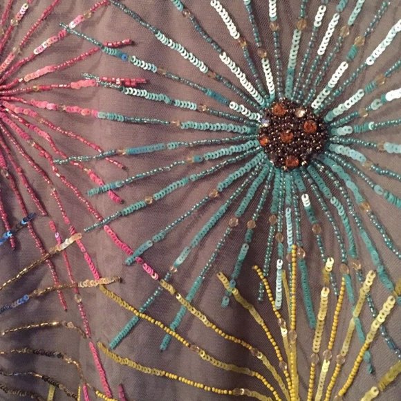 BHLDN x Anthropologie Sparkler 2/XS Embellished Beaded Mini Cocktail Semi-Formal - Picture 4 of 8